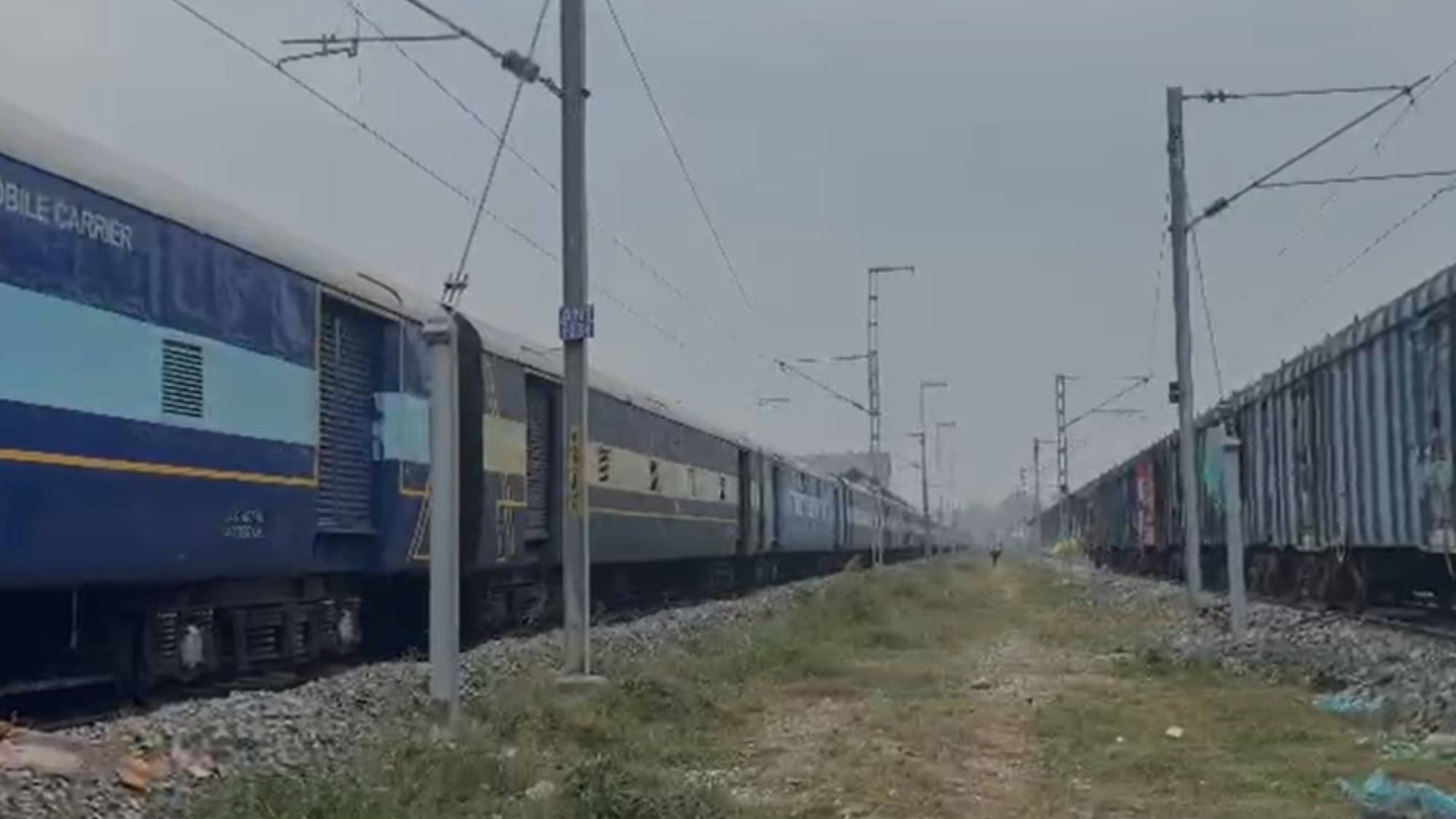 Northern Railway’s First Auto Train to Kashmir: 116 Cars Journey from Manesar to Anantnag