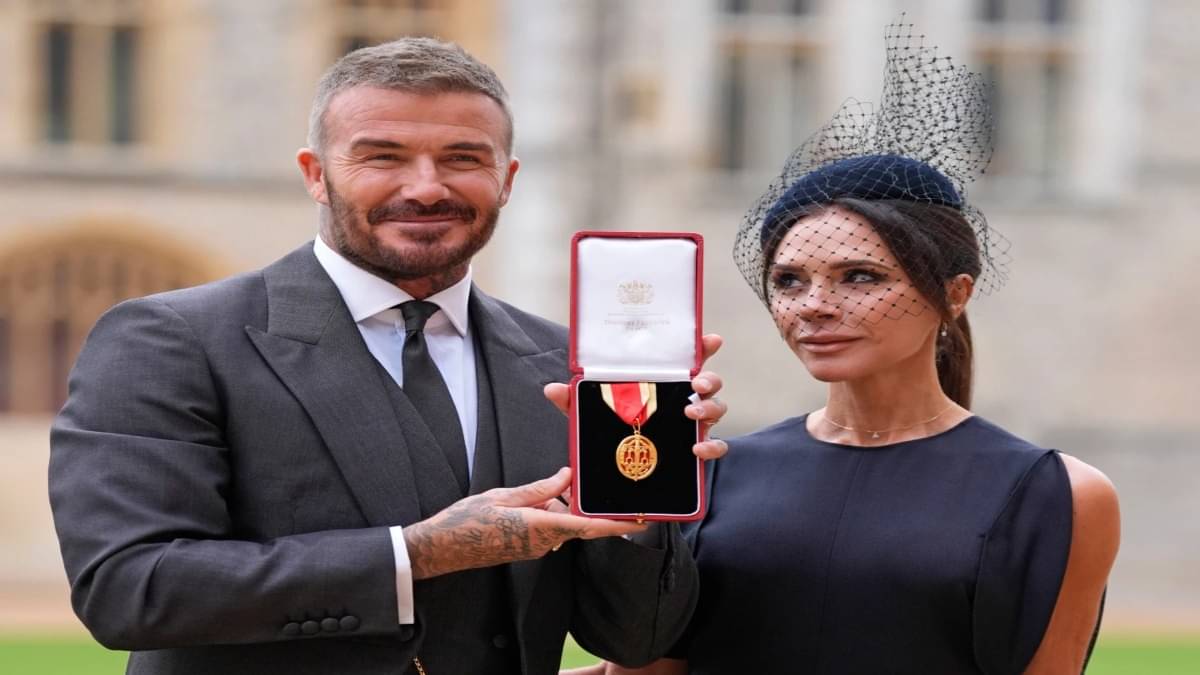 WATCH| Manchester United Legend David Beckham Receives Knighthood From King Charles At Windsor Castle