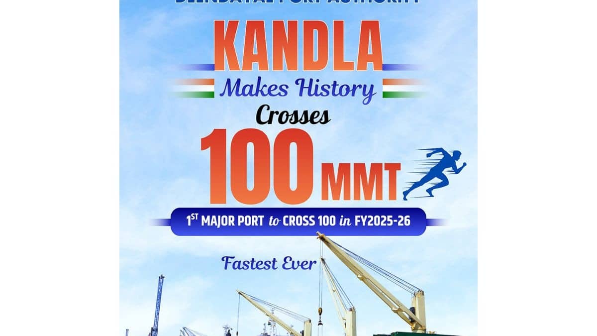 Deendayal Port Kandla Hits Record: Fastest to 100 MMT Cargo in FY26