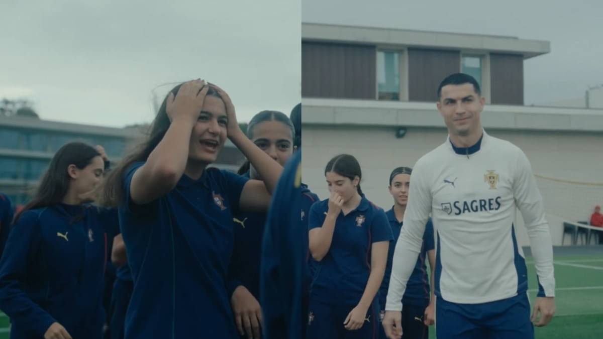 WATCH | Portugal U-16 Women’s Team Get Excited While Meeting Cristiano Ronaldo, Heartwarming Video Breaks Internet