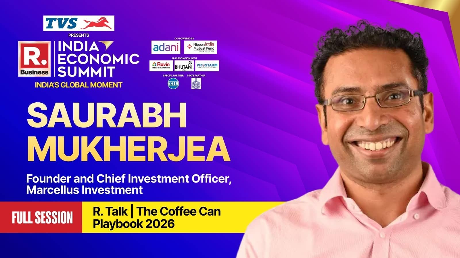 ‘Affordable For Indians To Go Global With Coffee Can Investing’: Marcellus Investment’s Saurabh Mukherjea at Republic’s India Economic Summit