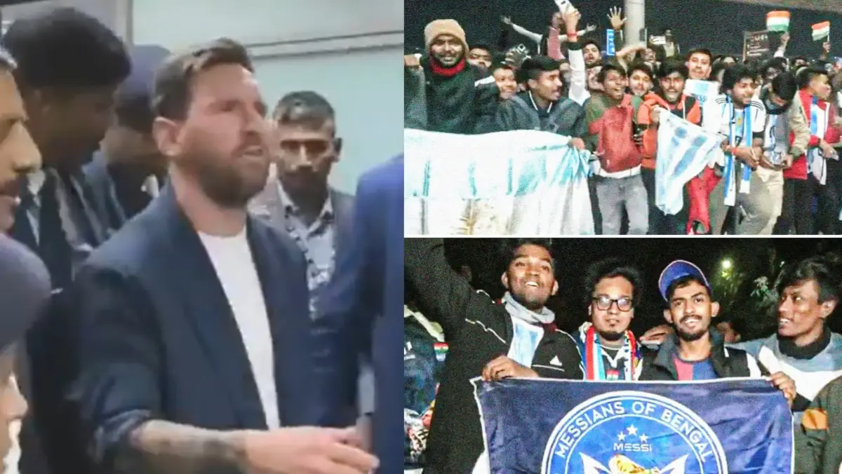 GOAT India Tour 2025: Lionel Messi Lands In Kolkata, Fans Go Mad To Have A Glimpse Of World Cup Winning Star