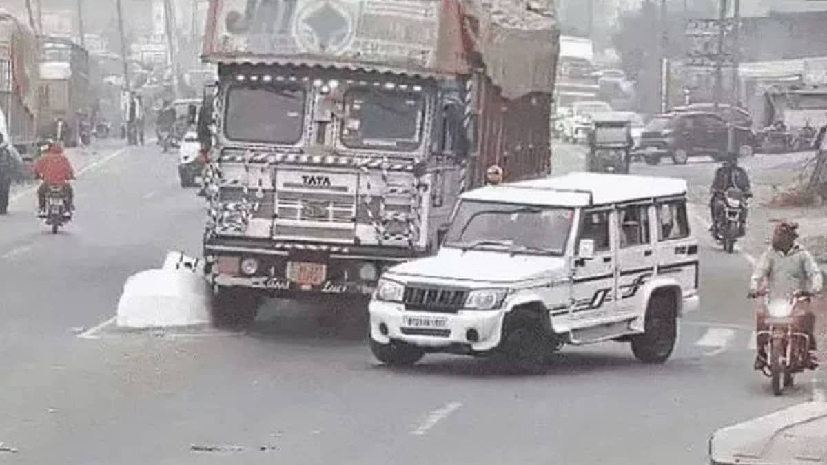 CCTV Captures Hay-Laden Truck Overturning On Nainital Road Crushing A Car, Driver Dies On Spot