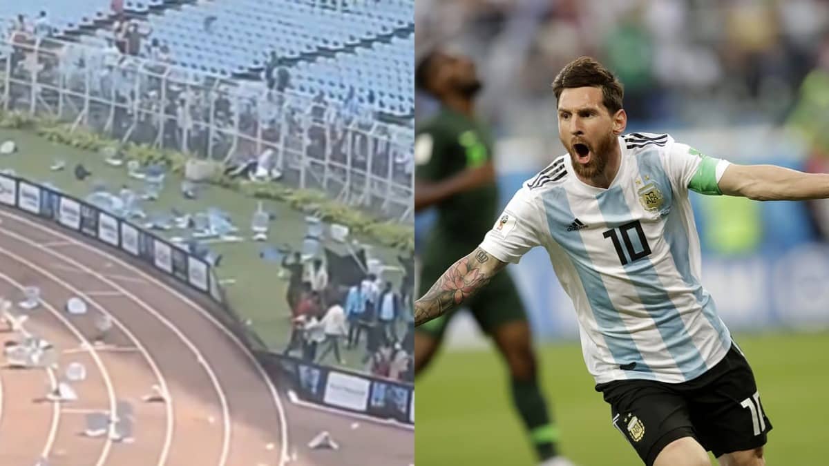 WATCH | ‘Water Bottles Thrown’: Fans Angry at Lionel Messi’s Premature Exit From Salt Lake Stadium During GOAT India Tour 2025