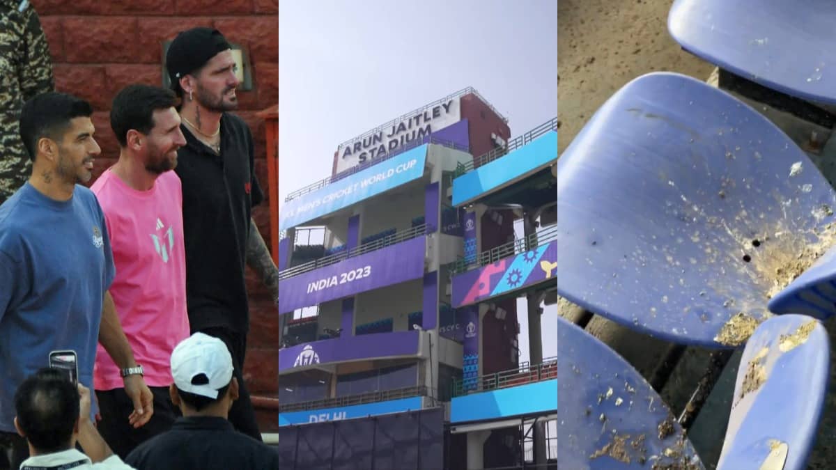 GOAT Embarrassment! Rs 6000 Charged For Bird Poop-Covered Seats In Kotla As Messi Fans Show Angst On Social Media