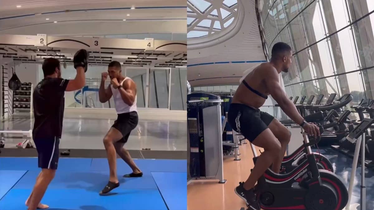 Boxer Anthony Joshua Steps Back Into The Gym Following Fatal Car Collision That Claimed Two Lives