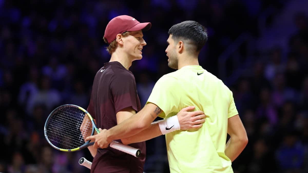 Carlos Alcaraz Takes Narrow Victory Against Jannik Sinner In Exhibition Match