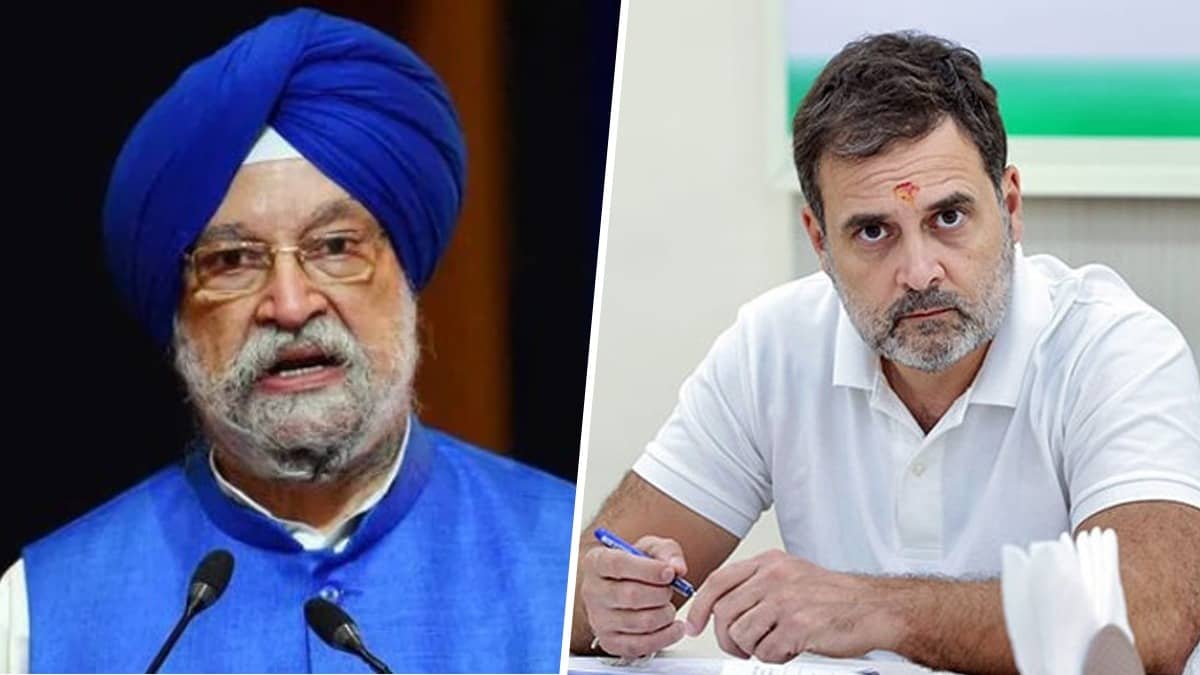 ‘Crosses All Boundaries of Civility, Decency, Dignity’: Hardeep Puri Slams Rahul Gandhi Over ‘Traitor’ Remarks Against Ravneet Bittu