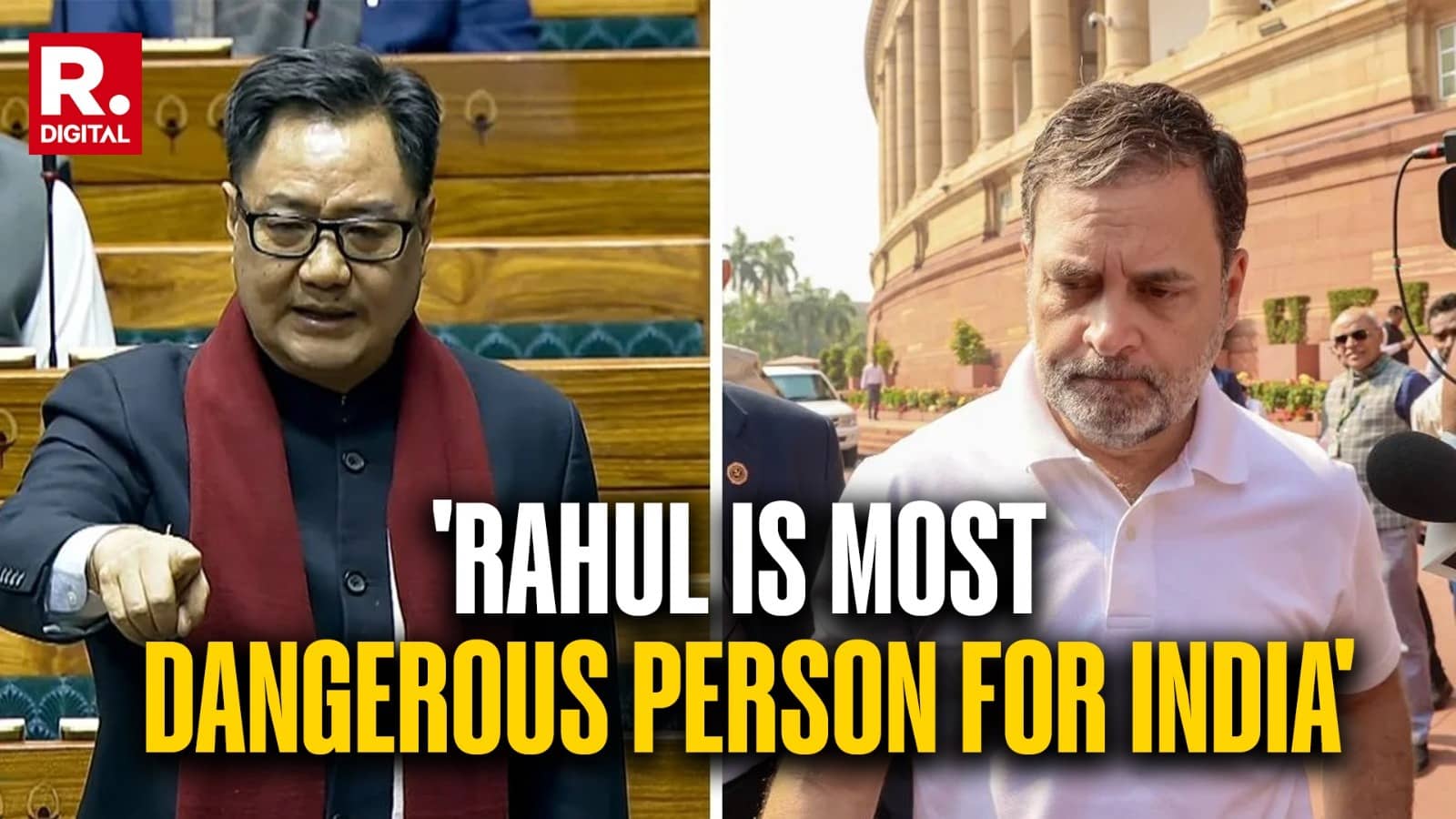 ‘Speaks Without Truth & Basis’: Kiren Rijiju Attacks Rahul Gandhi, Questions Congress On Epstein Files