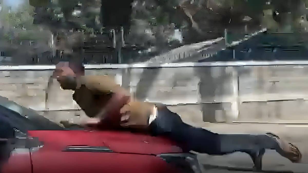 Man Dragged on Car Bonnet in Broad Daylight Road Rage Incident