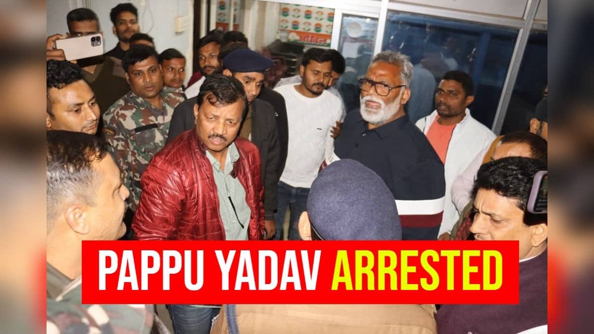 Pappu Yadav Arrested After Midnight Drama At Patna Residence, Alleges ‘Cops May Kill Me’