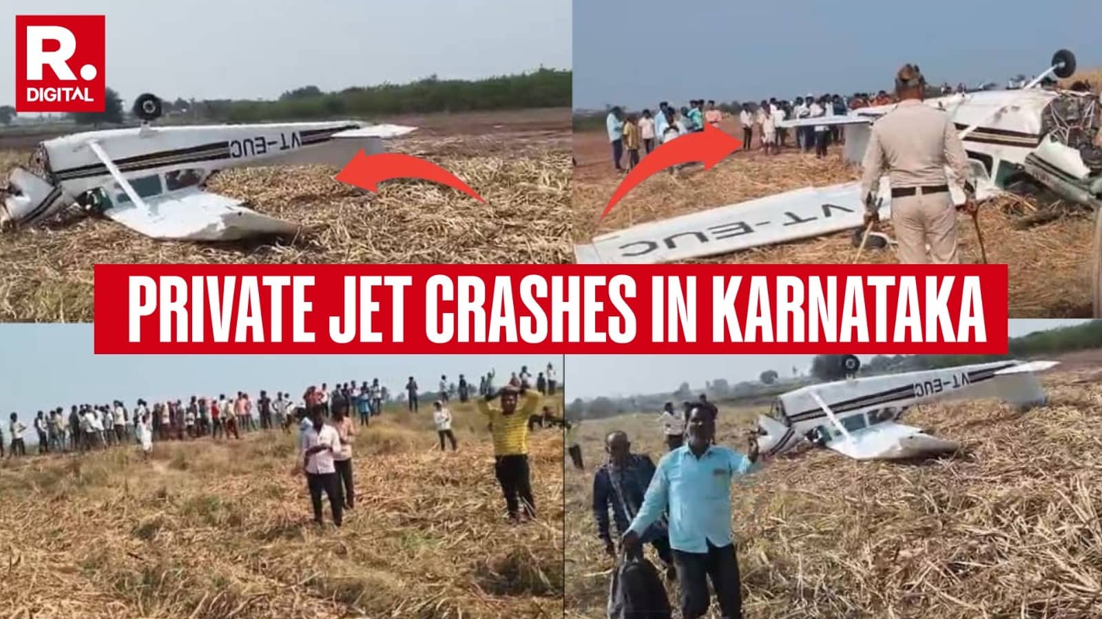 Redbird Private Jet Crashes In Karnataka’s Vijayapura, Pilots Injured