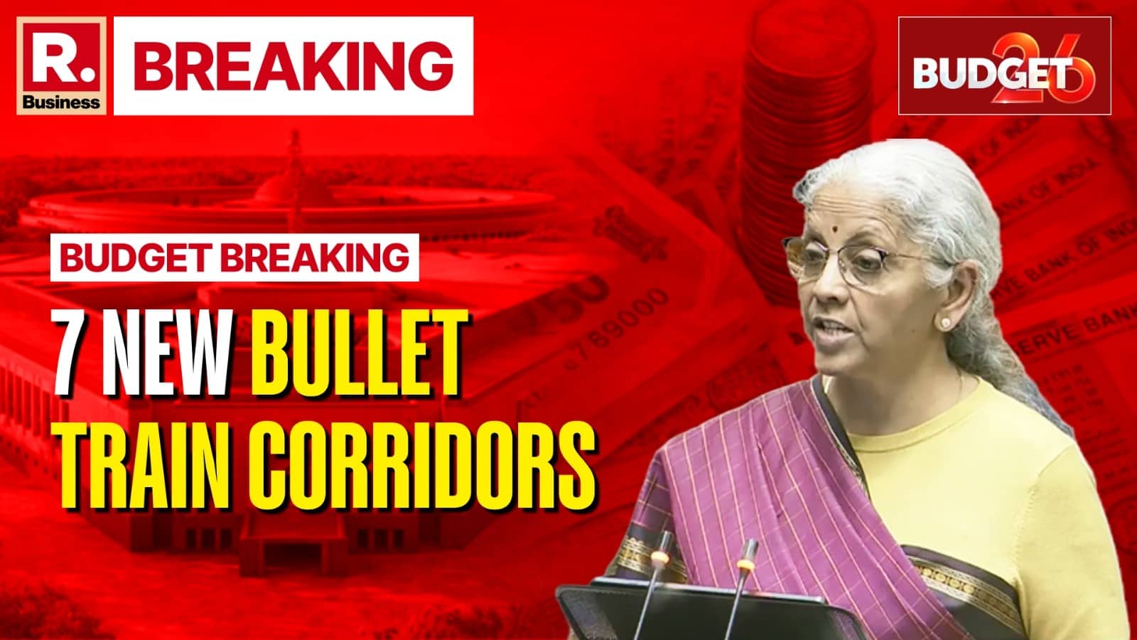 Union Budget 2026: FM Sitharaman Proposes 7 High-Speed Rail Corridors To Boost Inter-City Travel