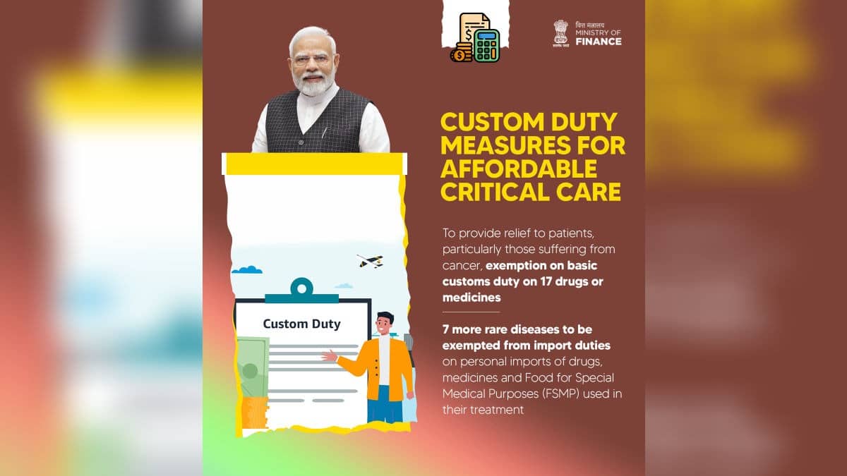 Union Budget 2026: List Of Rare Disease & Cancer Drugs Exempted From Customs Duty