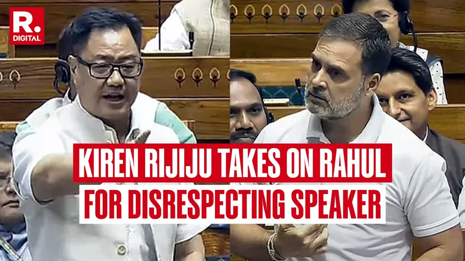 Union Minister Kiren Rijiju Accuses Congress MPs of Hurling “Abuses” at Lok Sabha Speaker Om Birla, Says ‘He is Hurt’