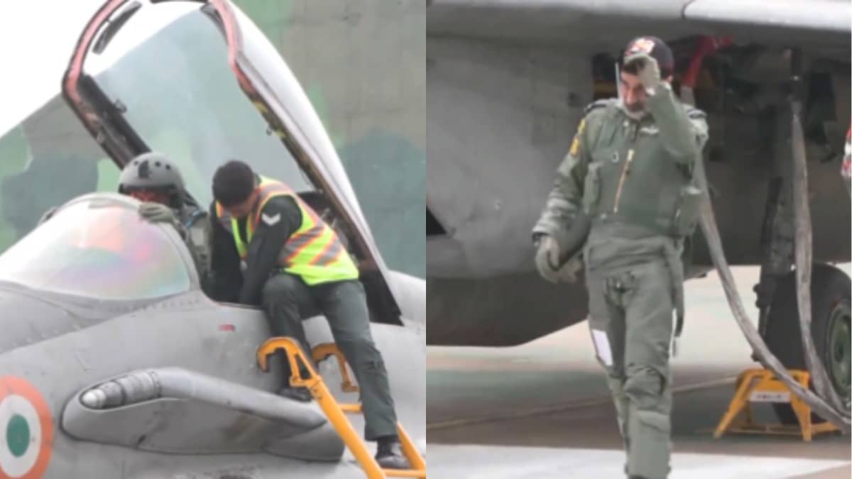 IAF Chief AP Singh Flies MiG-29UPG Solo Sortie, Reviews Operational Readiness | Watch