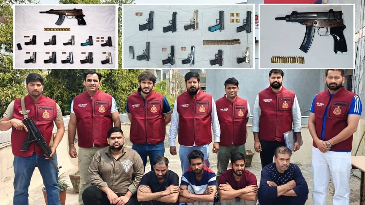 Delhi Crime Branch Busted International Arms Smuggling Module, 21 Military-Grade Weapons Seized; 10 Arrested
