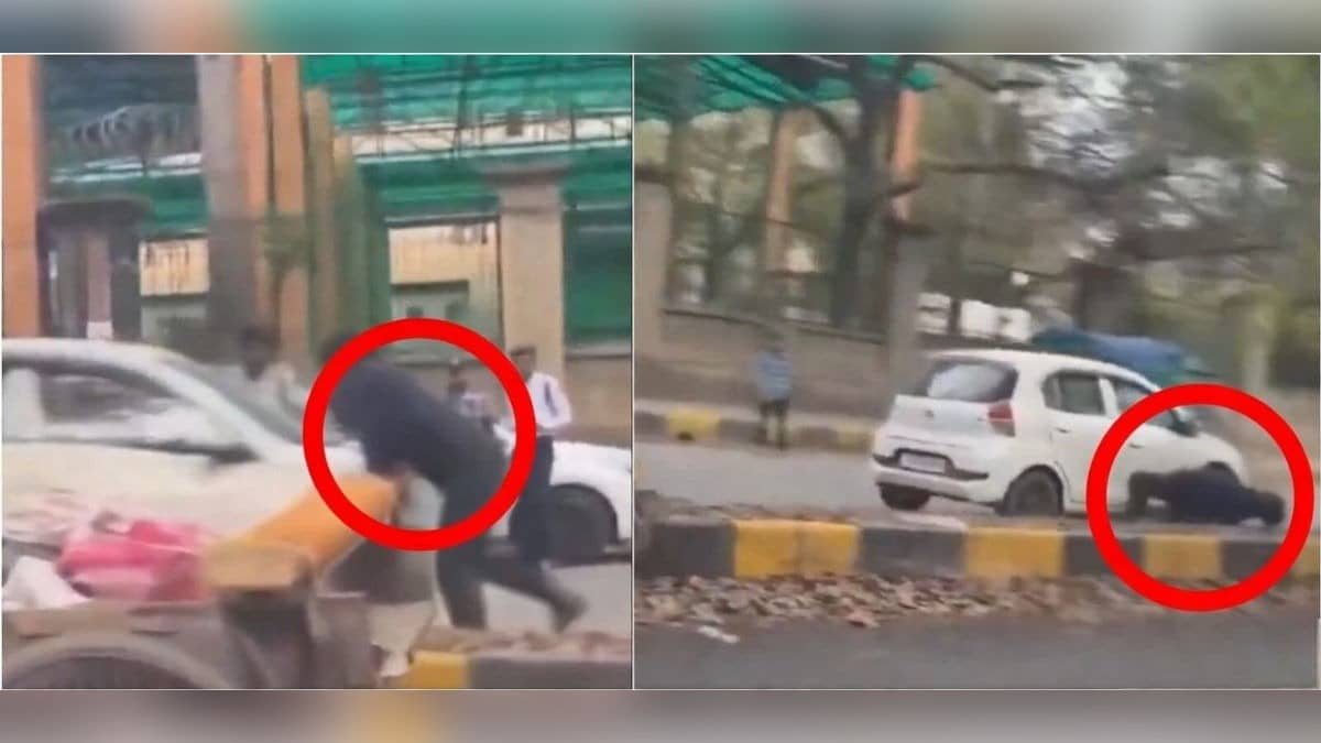 Delhi Shocker: Drunk Driver Hits Cop, Drags Him On Bonnet In Janakpuri | VIDEO
