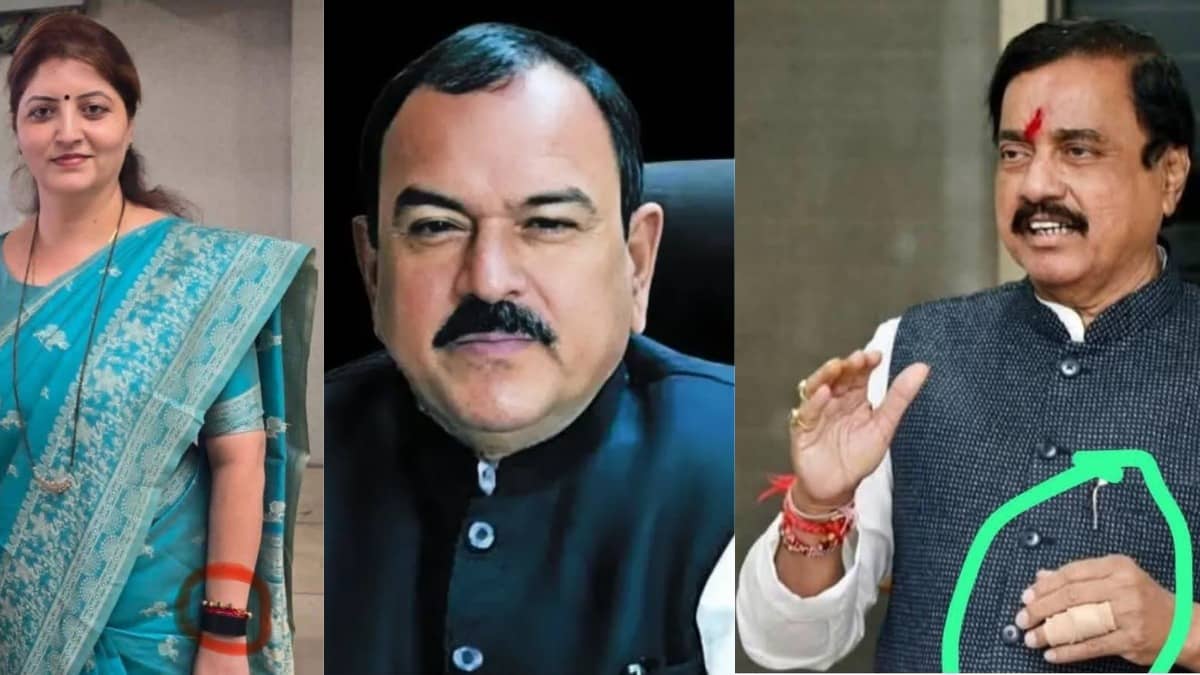 Matching Rudraksha Beads, Band Aid On Fingers: Rupali Chakankar, Sunil Tatkare Face ‘Black Magic’ Heat Amid Godman Ashok Kharat Row