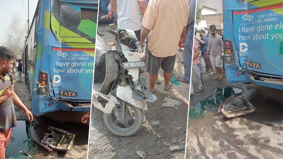 Two Dead As DTC Bus Mows Down Scooter Rider In Delhi’s Nangloi, Angry Locals Torch Vehicle