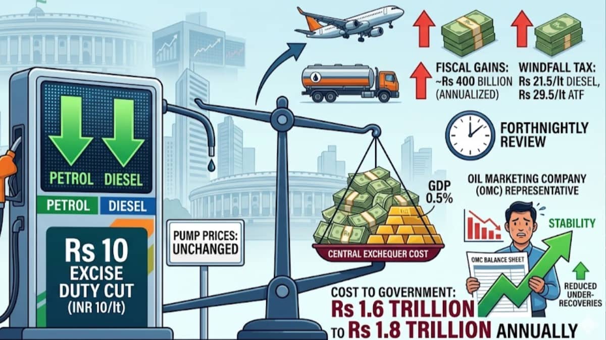 Will Rs 10 Excise Duty Cut Cost Over Rs 1.6 Trillion To Centre’s Exchequer?