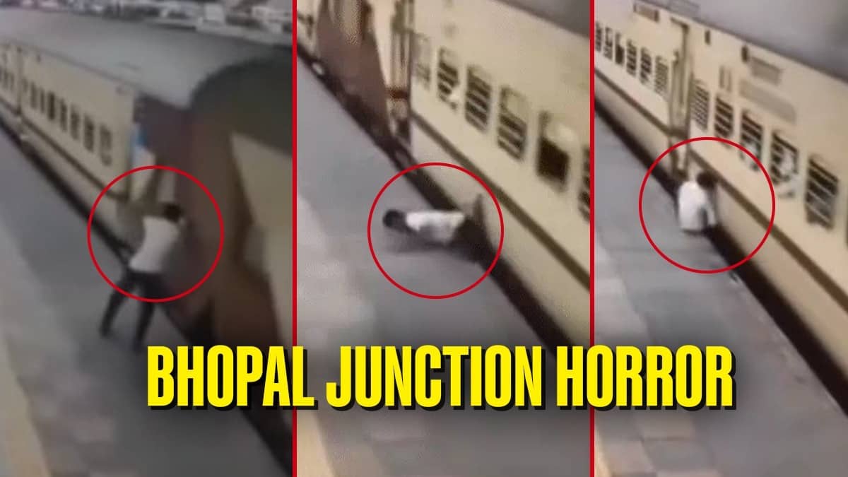 Bhopal Junction Horror: Youth Spun Repeatedly Under Train, Mishap Captured on CCTV