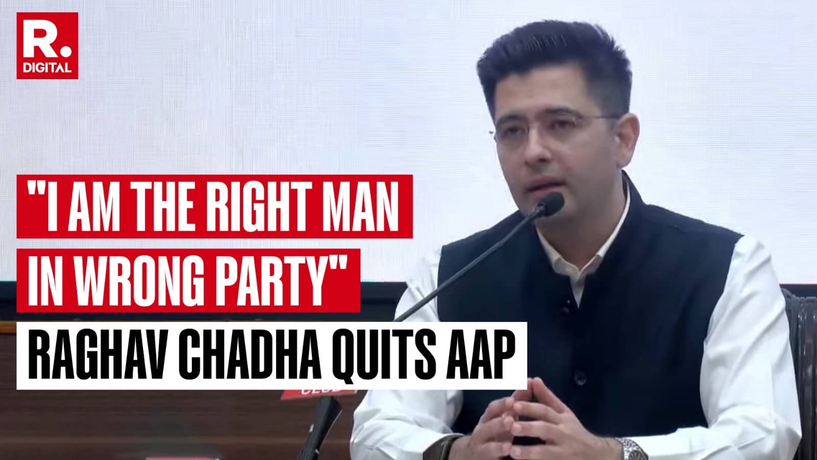 BREAKING: Big Jolt To Kejriwal: Raghav Chadha,  Ashok Mittal, Sandeep Pathak Quit AAP, Join BJP