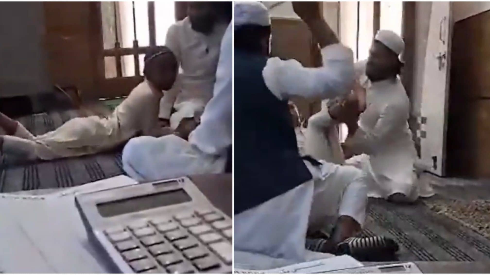 Brutal: 10-Year-Old Boy Screams In Pain As Maulana Rains Lashes On Him With Stick At Saharahpur Madrasa | VIDEO