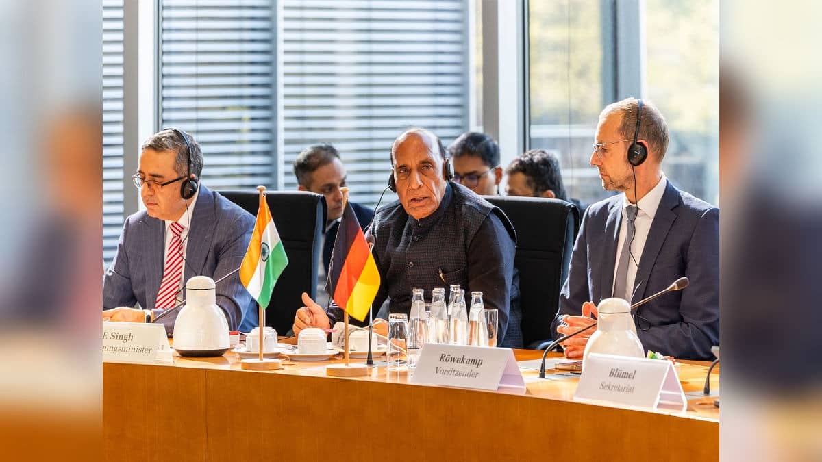 Defence Minister Rajnath Singh Calls For Enhanced India-Germany Defence Industrial Partnerships in Berlin
