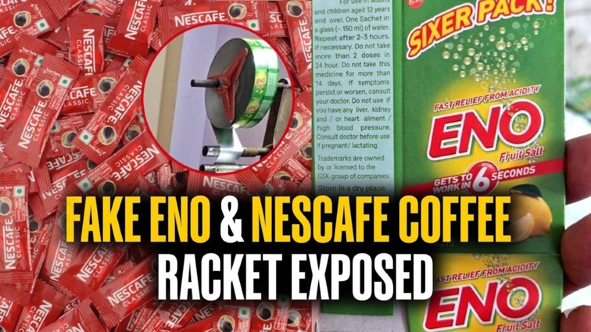 Fake ENO, Counterfeit Nescafé Racket Busted in Delhi: Over 1.5 Lakh Sachets Seized, Four Arrested