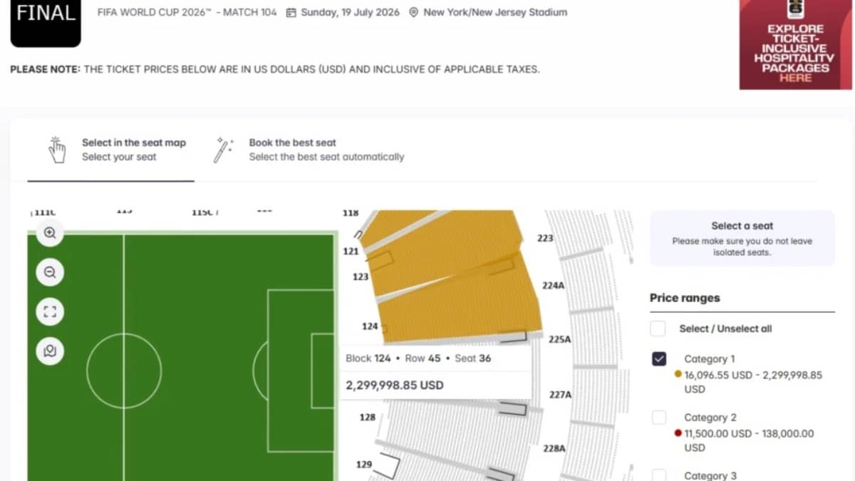 4 Tickets To FIFA World Cup Final Are Listed On FIFA’s Resale Site For More Than $2 Million