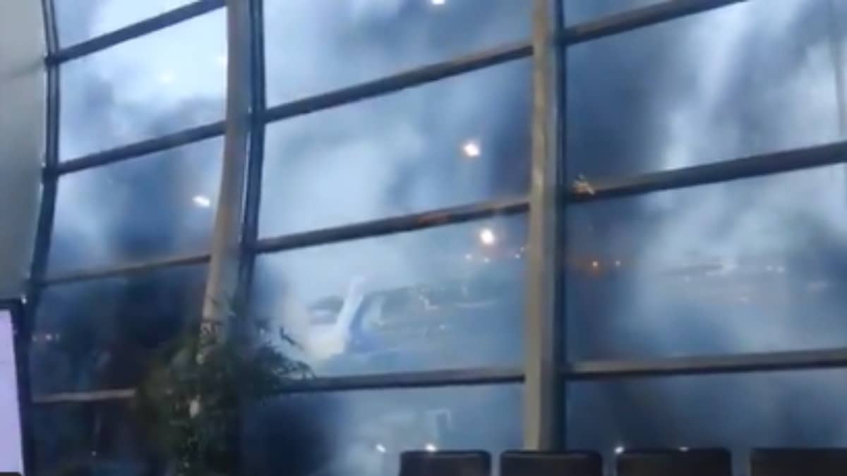 Massive Fire Breaks Out Inside Mumbai International Airport | Watch