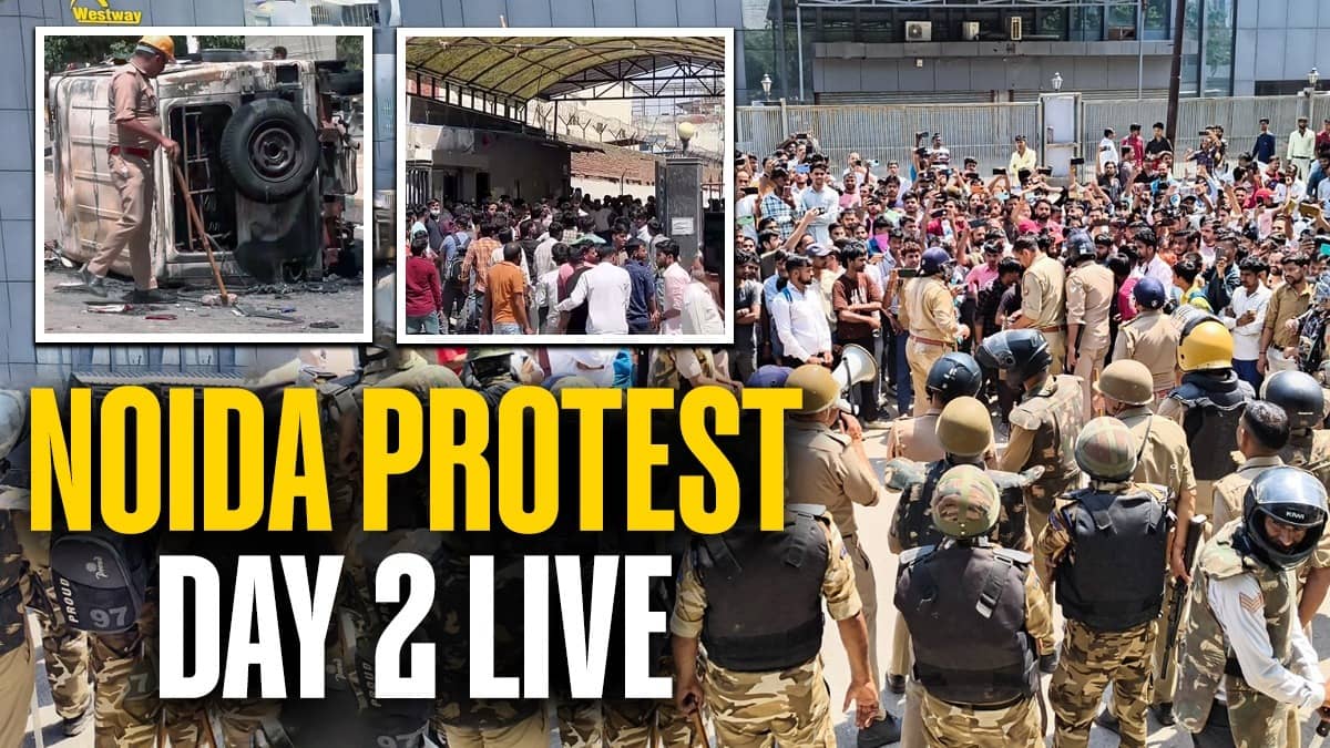 Noida Protest Day 2 LIVE: Workers’ Unrest Continues in Phase 2, Several Cops Injured; Potential ‘Pakistan Link’ Under Scanner