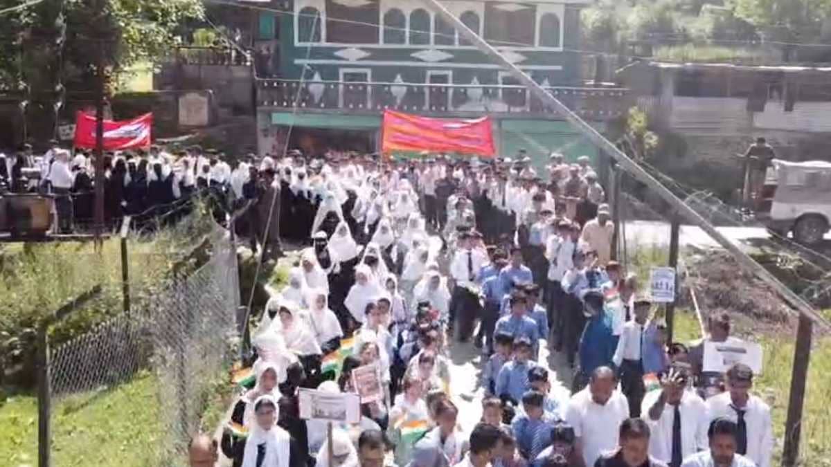 One Year After Pahalgam: Over 2,000 Students From J-K’s Remote Border Village Stage Solidarity March, Condemn Terrorism