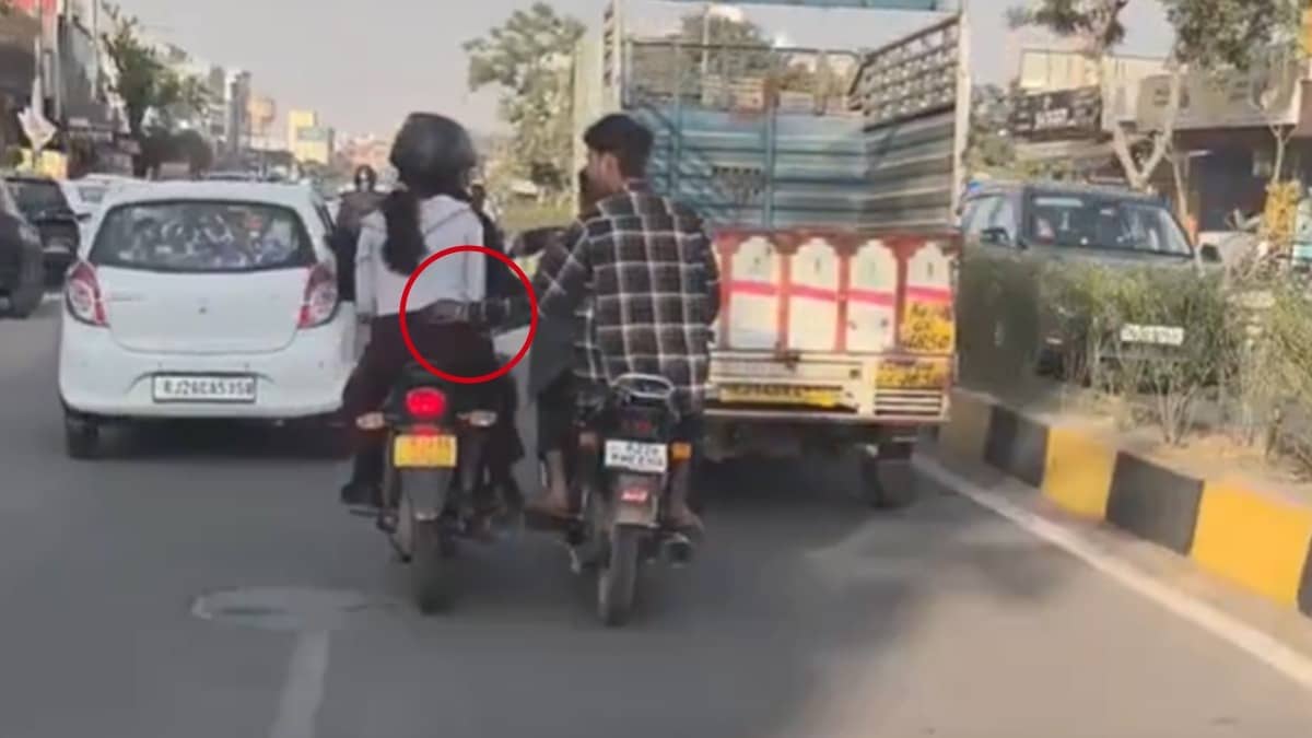 Two Men On Bike Harass Woman On Busy Jaipur Road, Video Goes Viral