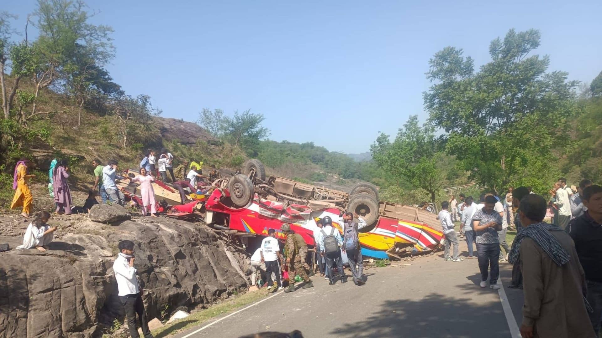 12 Dead, Dozens Injured as Bus Overturns in Udhampur; Rescue Operations Underway