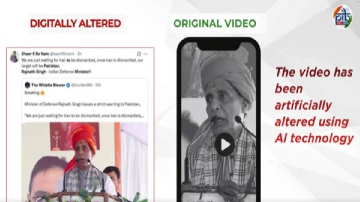 India Exposes Pakistan’s Mischief: Fact-Checks Doctored Video Attributing Anti-Iran Remarks to Rajnath Singh