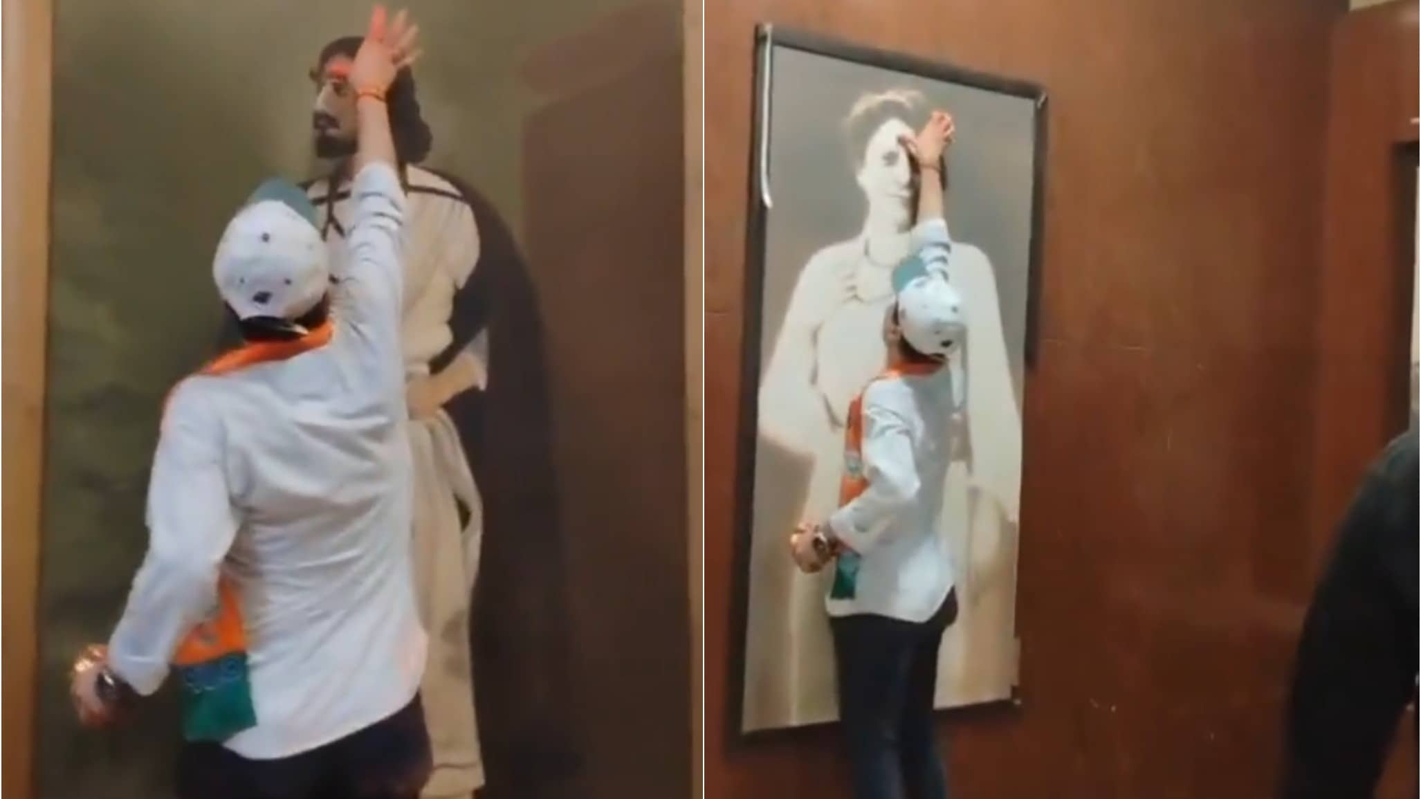 ‘Jai Shree Ram’: Video Shows BJP Supporters Applying Tilak On Portraits of Mother Teresa, Raja Ram Mohan Roy, SC Bose In Bengal