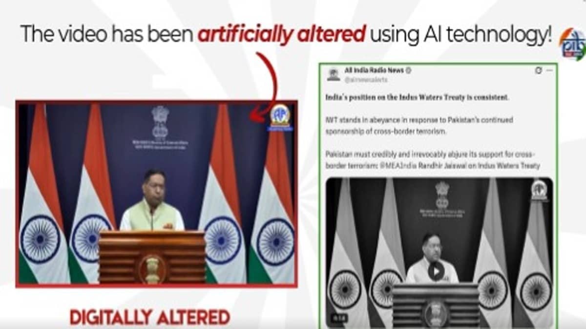 PIB Debunks Doctored Video of MEA Spokesman Randhir Jaiswal Claiming India Lost Rafale Jets During Conflict With Pakistan