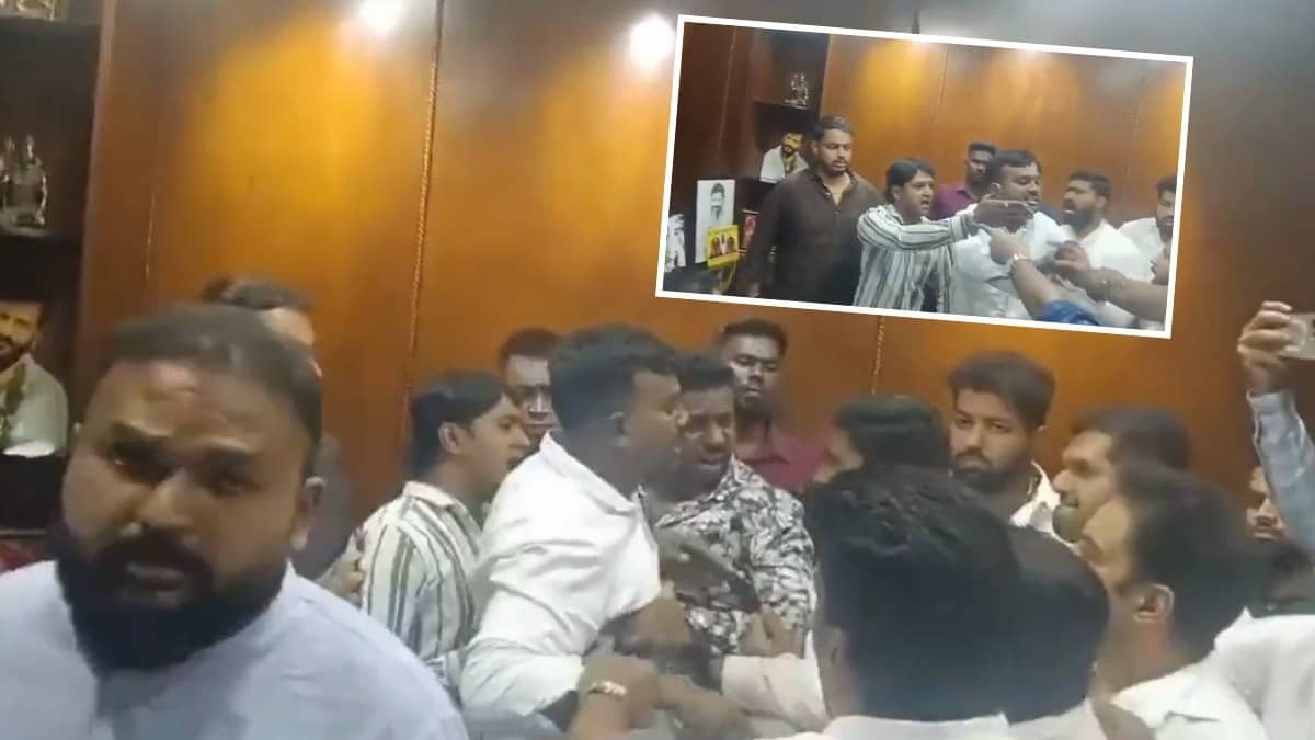 Scuffle Breaks Out in Kpcc Over Removal of 4 Youth Congress Leaders, Deepika Reddy Calls Move ‘Unconstitutional’