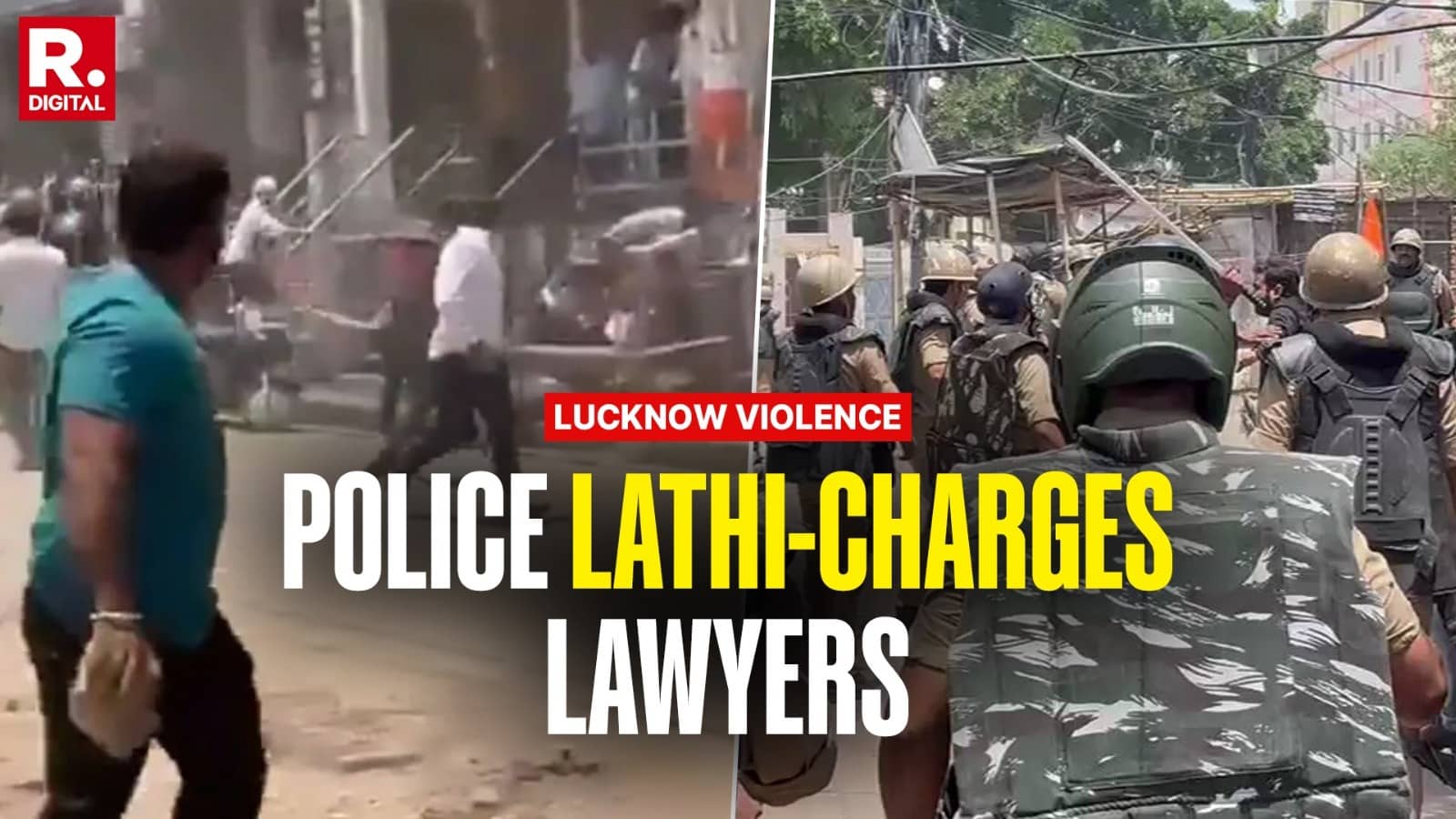 Lathi Charge, Bulldozer Action: Tension Erupts In Lucknow As Outraged Lawyers Clash With Cops Amid Demolition Drive