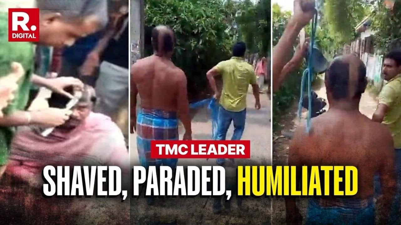 Angry Mob Shaves TMC Leader’s Head, Parade Him With Garland Of Slippers Over ‘Cut-Money’ Allegations | VIDEO