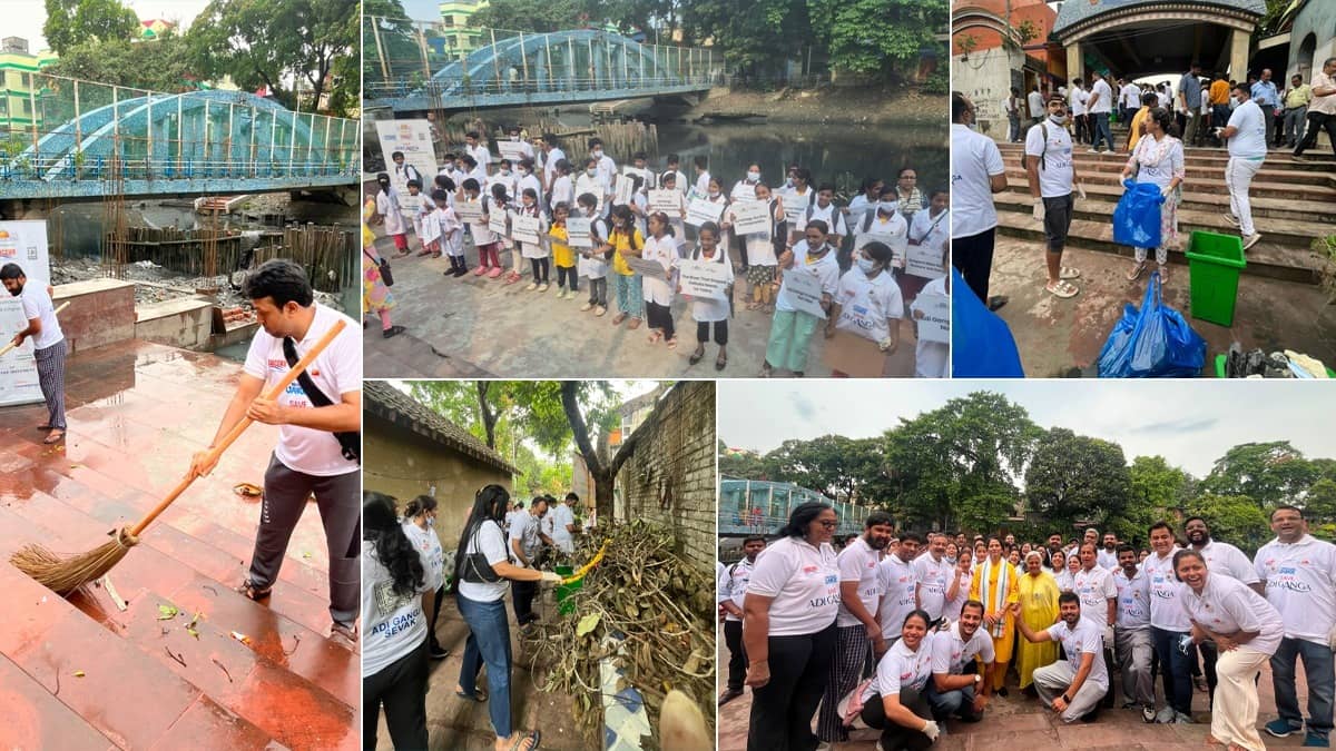 Art of Living Volunteers Launch Mega Cleanup Drive to Revive Kolkata’s Historic Adi Ganga