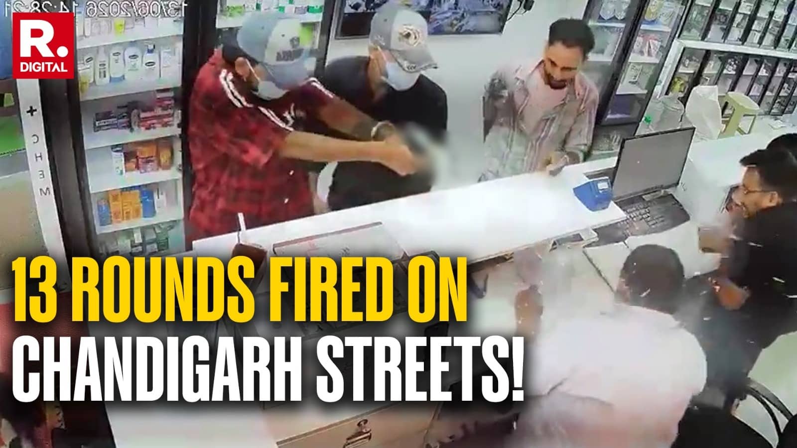 Chandigarh Medical Store Shooting: Masked Gunmen Kill Cashier And Injure Two; CCTV Captures Daylight Murder