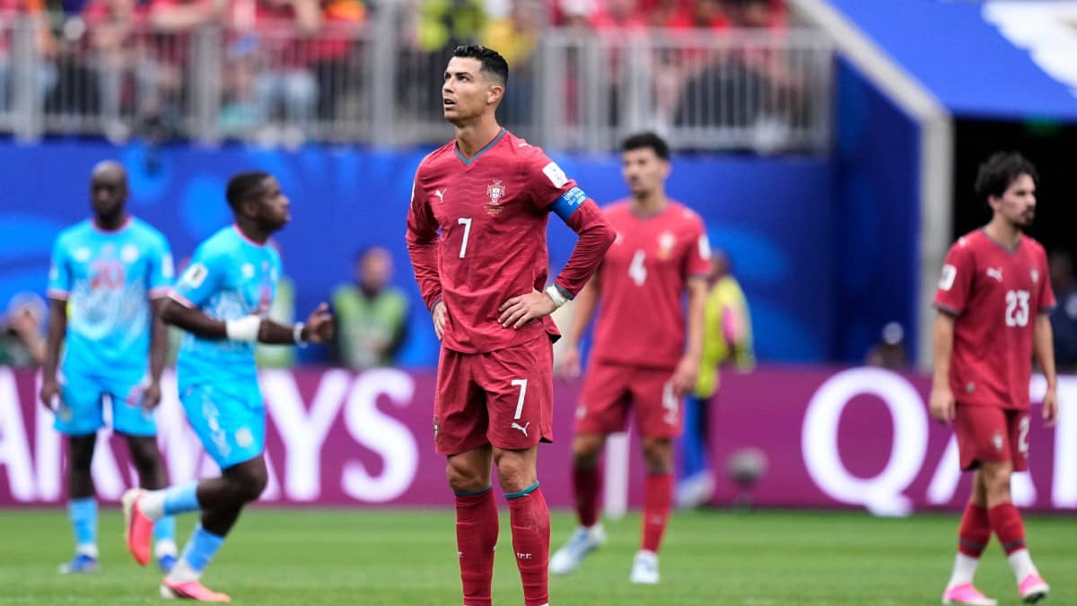 WATCH| Cristiano Ronaldo Targeted By ‘Messi Messi’ Chants After Portugal Star Fails To Find The Net vs DR Congo