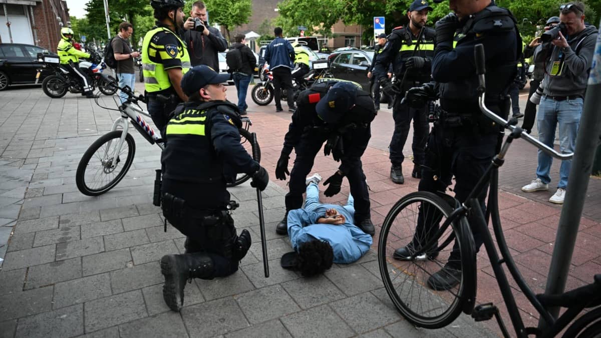 Celebrations Turn Violent In The Hague, Moroccan Supporters Clash With Police After Morocco Stun Netherlands At FIFA World Cup