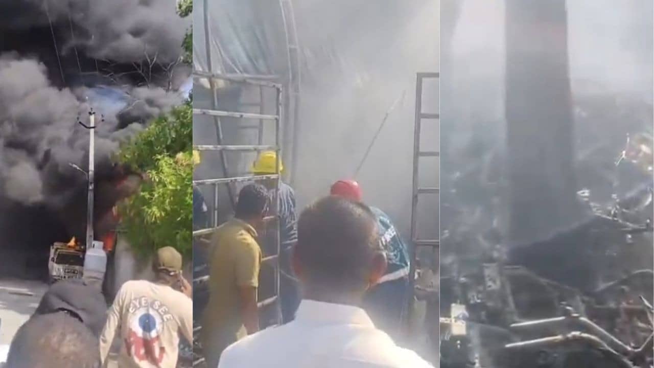 Massive Fire Engulfs EV Warehouse in Hyderabad’s Moosapet, No Casualties Reported