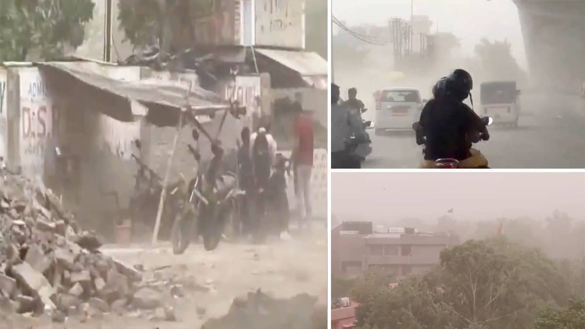 From 40°C to 29°C In Minutes! Dust Storm Sweeps Through Delhi, IMD Sounds Red Alert; Rain Next