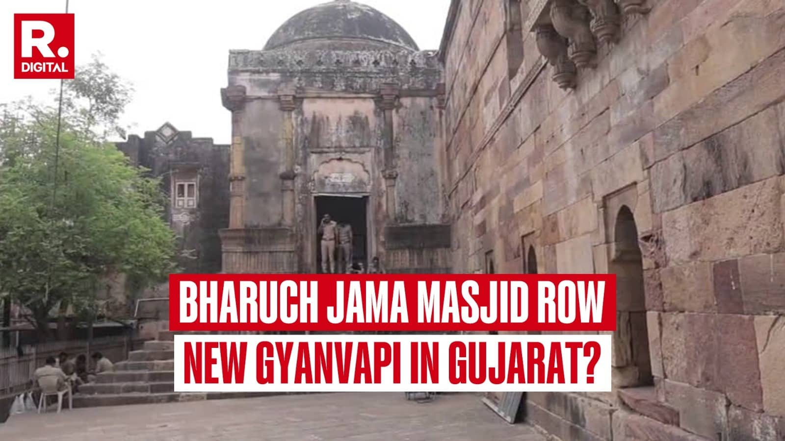 Massive Controversy: Viral Video Reveals Hindu-Jain Architectural Remains Inside Bharuch Jama Masjid Basement