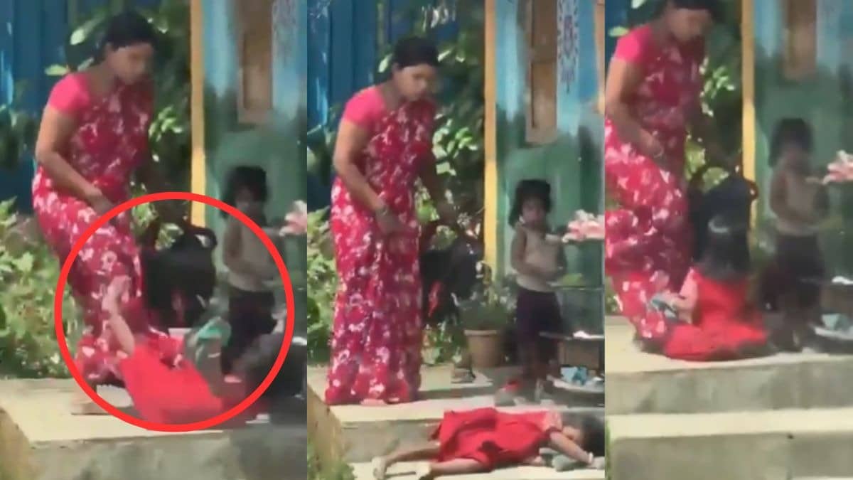 Panvel Shocker: Mother Detained After Kicking Toddler Outside Anganwadi, Viral Video Sparks Outrage
